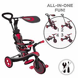 Globber Explorer 4-in-1 Bicycle - Red 632-102 - 4