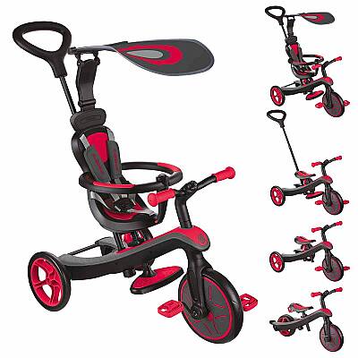 Globber Explorer 4-in-1 Bicycle - Red 632-102 - 1