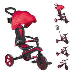 Globber Explorer 4-In-1 Folding Bicycle - Red 732-102 - Globber