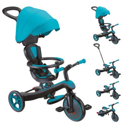 Globber Explorer 4-In-1 Trike Bicycle - Blue 634-105 - 1