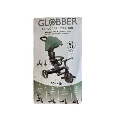 Globber Explorer 4-In-1 Trike Bicycle - Olive Green 634-104 - 9