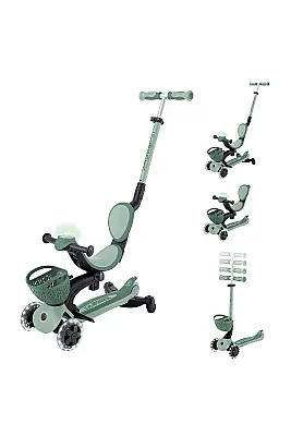 Globber Go Up Baby 360 Işıklı Scooter - Zeytin Yeşili 844-104 - 2