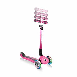 Globber Go Up Deluxe Işıklı Scooter - Pastel Pembe - 3