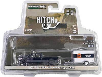 Greenlight 1/64 2023 Ram 2500 With Small Cargo Trailer G-32290 - 2