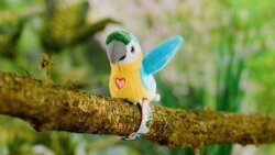 Happy Yappers Slap Band Plush Blue Parrot Hy-337 - 3