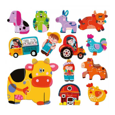 Headu 2 Pieces Puzzle Touch Farm (2-5 Yas) Mu24889 - 2