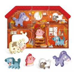 Headu Montessori First Puzzle The Farm (2-4 Yas) It20140 - 2
