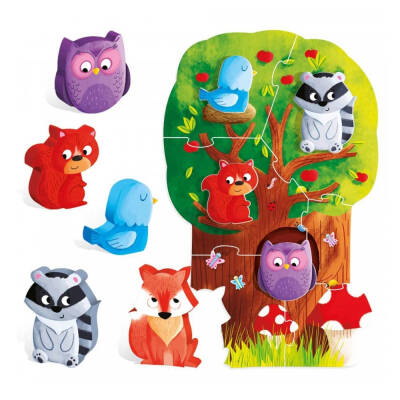 Headu Montessori First Puzzle The Forest (2-4 Yas) It20133 - 2