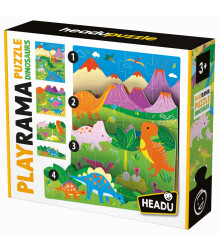 Headu Playrama Puzzle Dinosaurs 55300 - 1