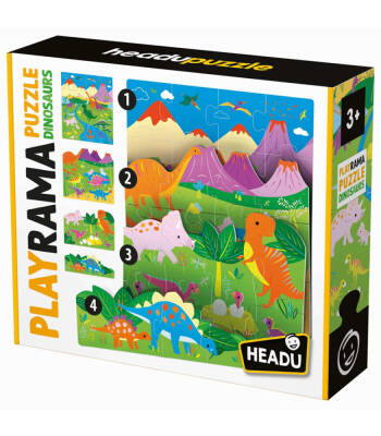 Headu Playrama Puzzle Dinosaurs 55300 - 1