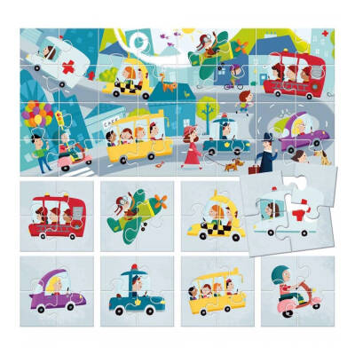 Headu Puzzle 8+1 City (Ages 2-5) It20508 - 2