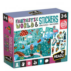 Headu Puzzle + Stickers Fantastic World (3-6 Yas) Mu24933 - 3