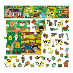 Headu Puzzle + Stickers The Farm (3-6 Yas) Mu24926 - 2