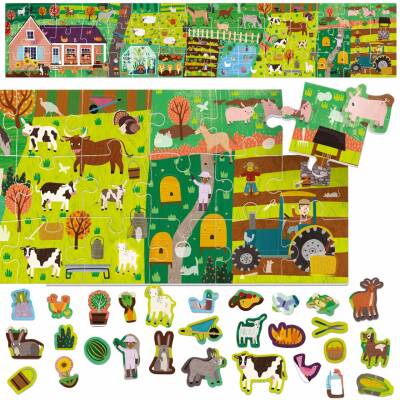 Headu Puzzle + Stıickers The Farm Mu59087 - 2