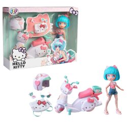 Hello Kitty Manga Doll Pretty Pink Figure Set Hktf3000 - 1
