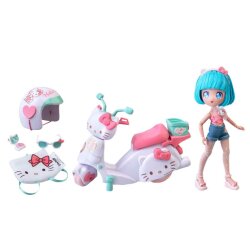 Hello Kitty Manga Doll Pretty Pink Figure Set Hktf3000 - 2