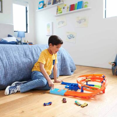 Hot Wheels Double Race And Stunt Track Htk17 - 2