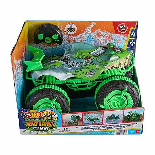 Hot Wheels Monster Trucks 1:15 Arazi Canavarı Mutant Great Bite Uzaktan Kumandalı Araba JMM76 - 2