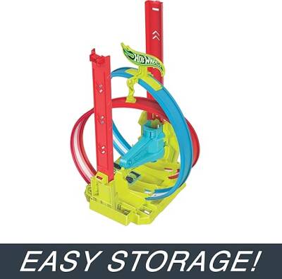 Hot Wheels Neon Yarışlar Çifte Çemberde Yarış Seti Hpc05 - 3