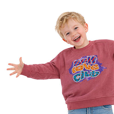 HUPALUPA Basic Dar Kalıp Gül Kurusu Self Love Club 7-8 Yaş - 2