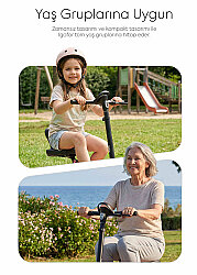 Igofor 3 Tekerlekli Katlanabilir Elektrikli Oturulabilir Scooter Pembe EM301-P - 7