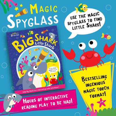Imagine That Big Shark Little Shark - Magic Spyglass Board Book - 4