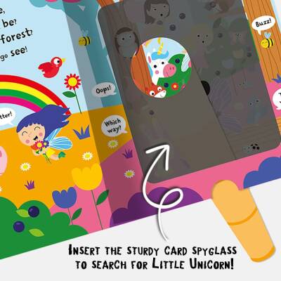 Imagine That Big Unicorn Little Unicorn - Magic Spyglass Board Book - 3