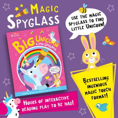 Imagine That Big Unicorn Little Unicorn - Magic Spyglass Board Book - 7