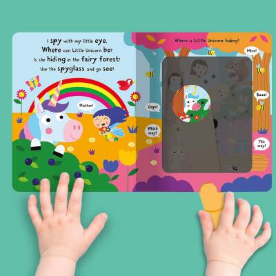 Imagine That Big Unicorn Little Unicorn - Magic Spyglass Board Book - 8