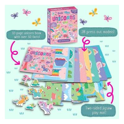 Imagine That Build And Play - Unicorns Book And Play Set - 2