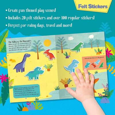 Imagine That Felt Stickers - Dinosaurs Play Scene Book - 2