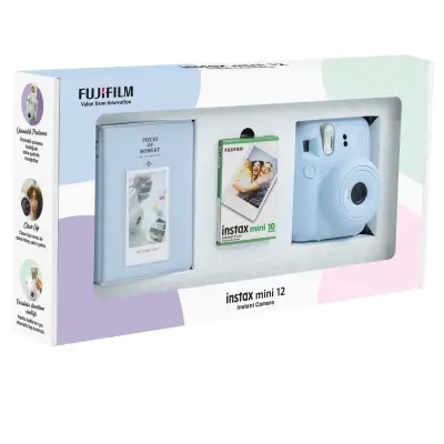 Instax Mini 12 Blue Camera 10-Pack Film Fotsi195-Bx3-10-Pa - 3