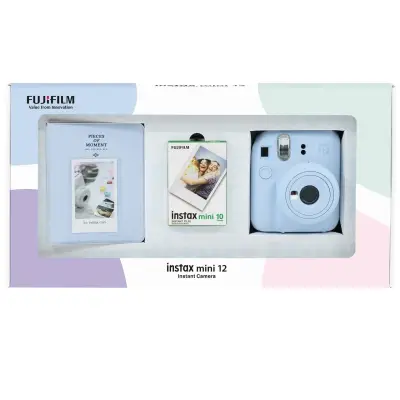 Instax Mini 12 Blue Camera 10-Pack Film Fotsi195-Bx3-10-Pa - 1