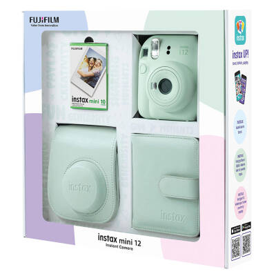 Instax Mini 12 Green Camera 10-Pack Film Fotsi197-Bx4-10-Dk-Ka - 3