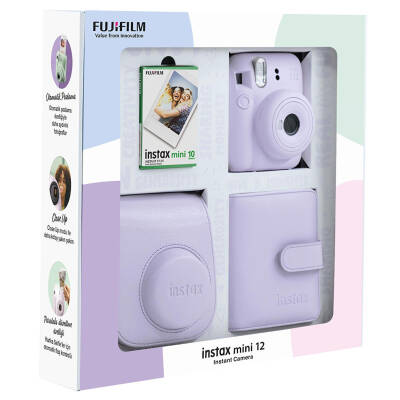 Instax Mini 12 Lilac Camera 10-Pack Film Fotsi199-Bx4-10-Dk-Ka - 3
