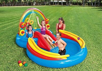 Intex Gökkuşağı Renkli Oyun Havuzu 297X193 cm. - 1