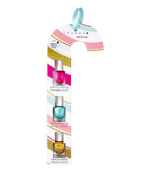 Inuwet Candy Cane Boxed 3-Piece Water-Based Children's Nail Polish Set Vincandy - 1