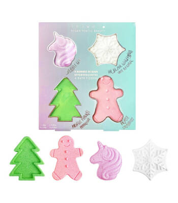 Inuwet Christmas Themed 4-Piece Bath Bomb Set - 1