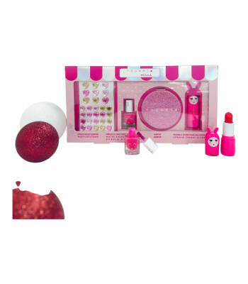 Inuwet Glitter Pink Cosmetics And Skincare Gift Set - 3