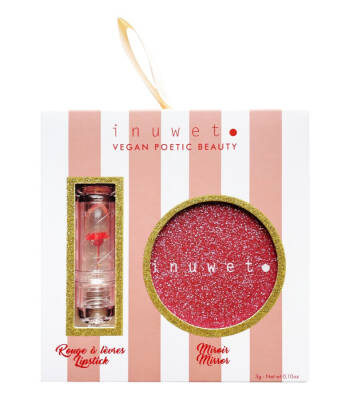 Inuwet Mirror And Flower Patterned Lip Moisturizer Set Vinlf55 - 1
