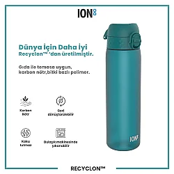 ION8 Geri Dönüştürülmüş Plastik Sızdırmaz İnce Suluk (500 ml) - Recyclon Deniz Mavisi - 2