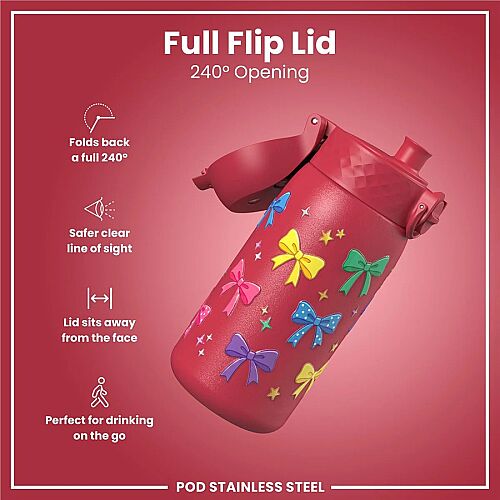 ION8 Paslanmaz Çelik Sızdırmaz Çocuk Suluğu (400 ml) - Fiyonklar - 4