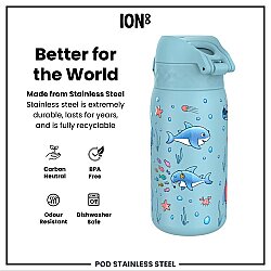 ION8 Sızdırmaz Çocuk Su Termosu 320 Ml - Köpekbalıkları - 5