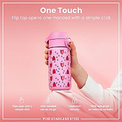 ION8 Sızdırmaz Çocuk Su Termosu (320 ml) - Uğur Böceği - 3