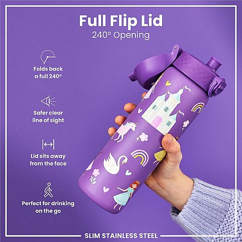 ION8 Sızdırmaz İnce Su Termosu (500 ml) - Prenses - 4