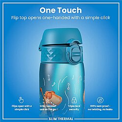 ION8 Sızdırmaz İnce Su Termosu (500 ml) - Dinozor Grubu - 4