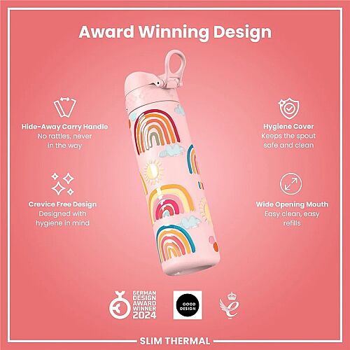 ION8 Sızdırmaz İnce Su Termosu (500 ml) - Gökkuşağı - 6
