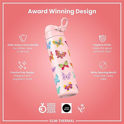 ION8 Sızdırmaz İnce Su Termosu 500 Ml - Kelebek - 6