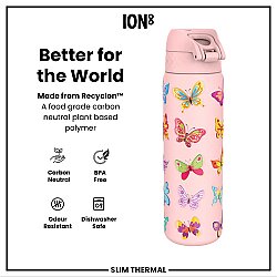 ION8 Sızdırmaz İnce Su Termosu 500 Ml - Kelebek - 3
