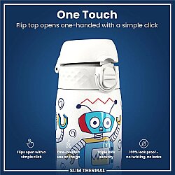 ION8 Sızdırmaz İnce Su Termosu (500 ml) - Robotlar - 3